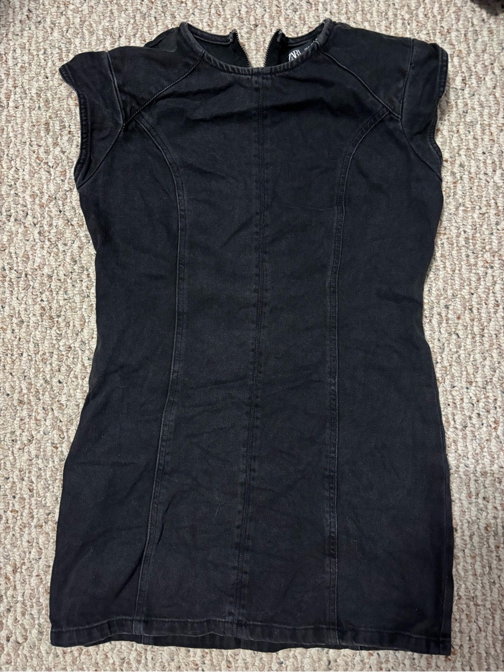 Zara Black Denim Dress